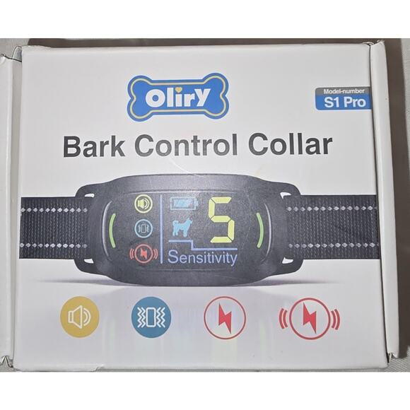 Oliry S1 Pro Bark Control Collar – Sound, Vibration, Shock, Waterproof - Picture 1 of 3